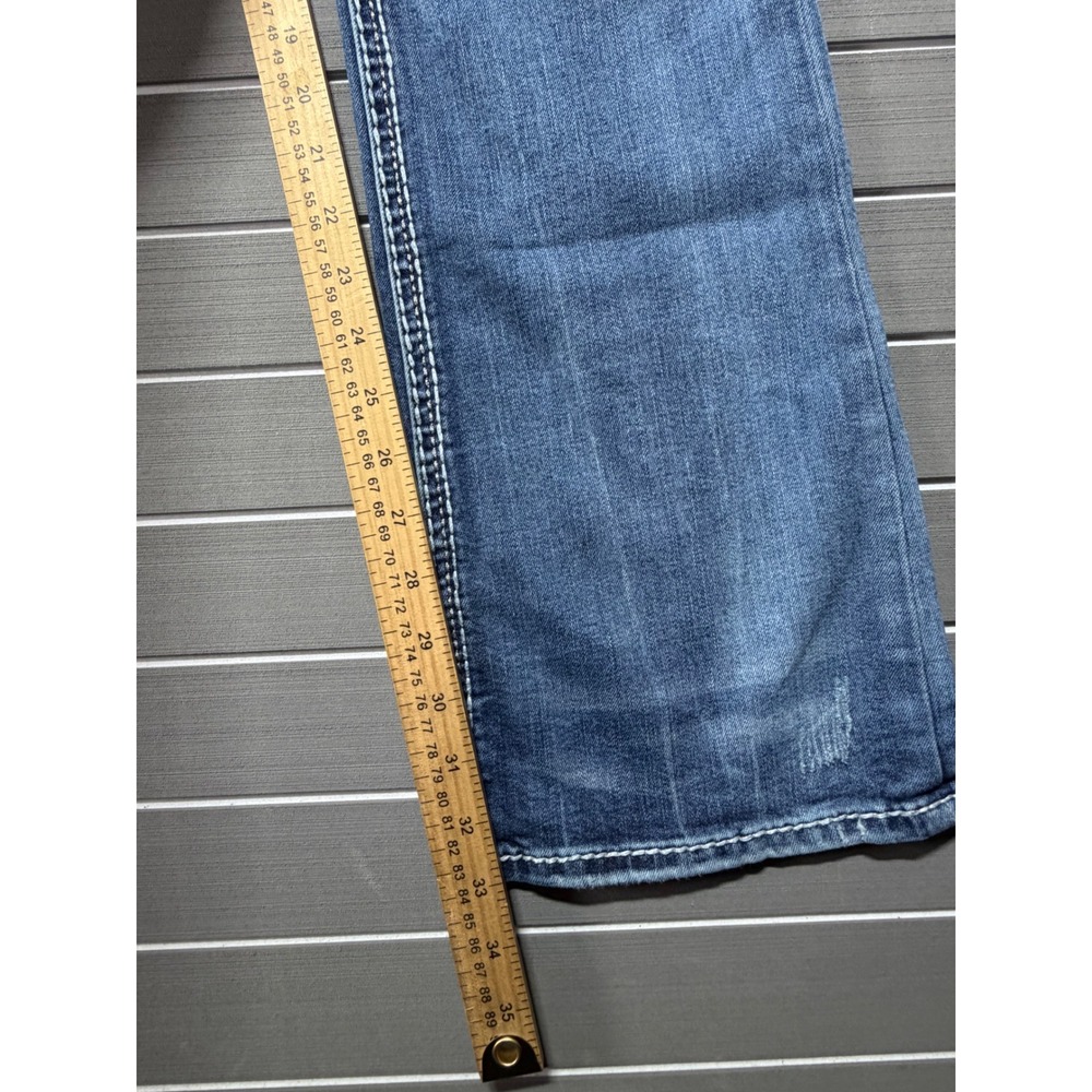 Rock Revival Karisse MB200 Mid Rise Bootcut Jeans Blue Embellished Size 29 - Picture 2 of 11